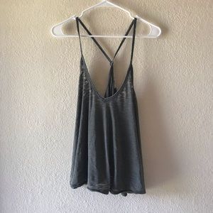 Free People olive green tank